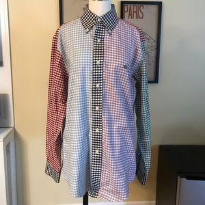 Men’s brooks brothers gingham patchwork shirt
